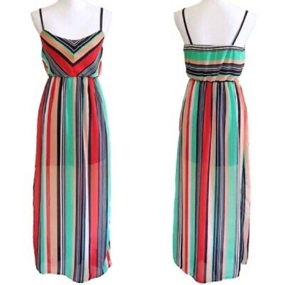 Ruby Rox Juniors Striped Illusion Maxi Dress - image 6